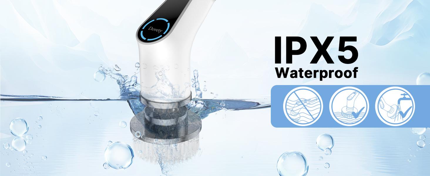 Dovety Electric Spin Scrubber with 8 Replacement Heads, 2 Adjustable Speeds, Extension Handle, Multifunctional Cordless Cleaning Brush,  Fast Charging -  for Bathroom, Shower, Tub, Tile, Toilet, Floor, Windows, Sinks, and More Portable， Household Items