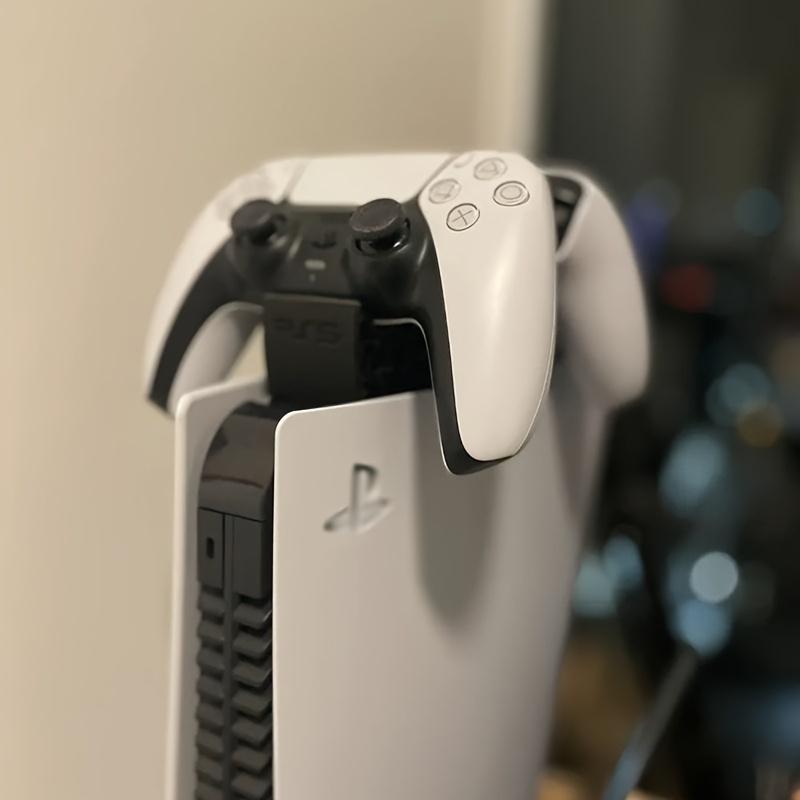 1PC PS5 Controller Charging Dock Alternative, Console-Mounted Dual Controller Holder, PS5 Gaming Accessories Storage Organizer (Stand Only)