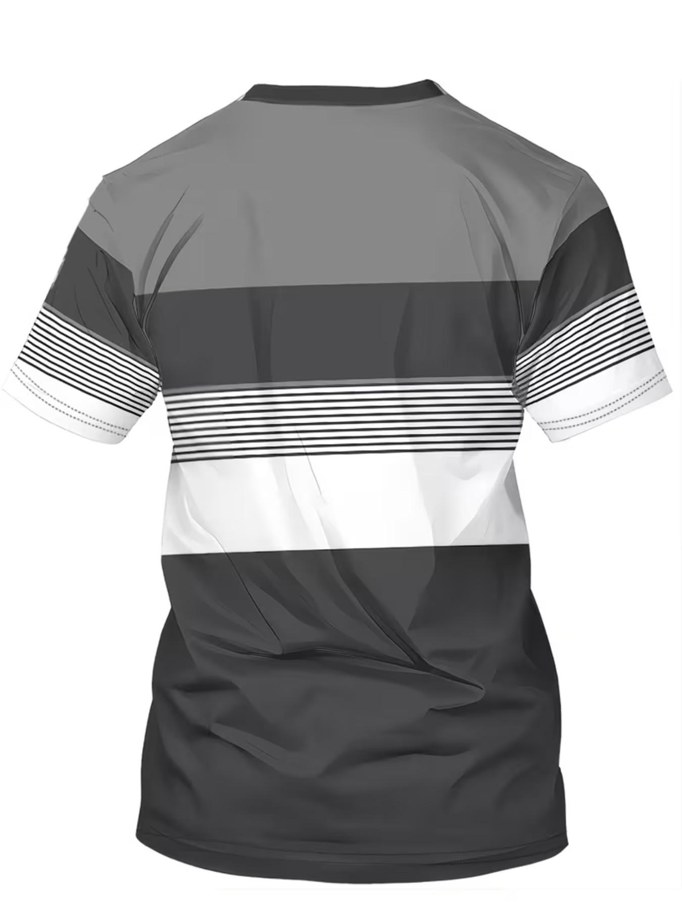 Men's Casual T-Shirt, Lightweight Polyester, Outdoor Commute Vacation, All Seasons Comfort, Round Neck, Slim Fit