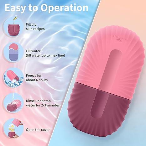 Face ice roller, silicone ice roller, face and eye cube ice roller, eliminate eye bags, reduce migraines, reusable massage silicone ice mold, shrink pores, anti-wrinkle reduce puffiness, improve skin,Christmas gifts, New Year gifts, Black Friday