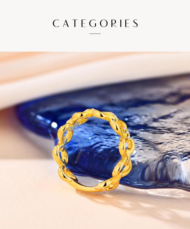 Synthetic Moissanite Rings Band Christmas Gift  Ring for Women Wedding Fine Jewelry Daily Wearing R033