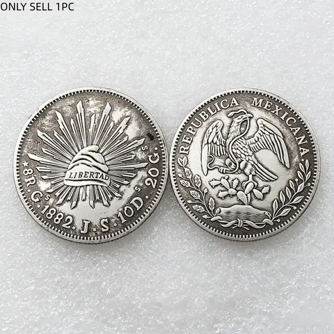 Mexican Eagle Silver Coin, Old Eagle Holding Snake, Blowable and Durable, Vintage Silver Dollar, Collectible Antique Currency