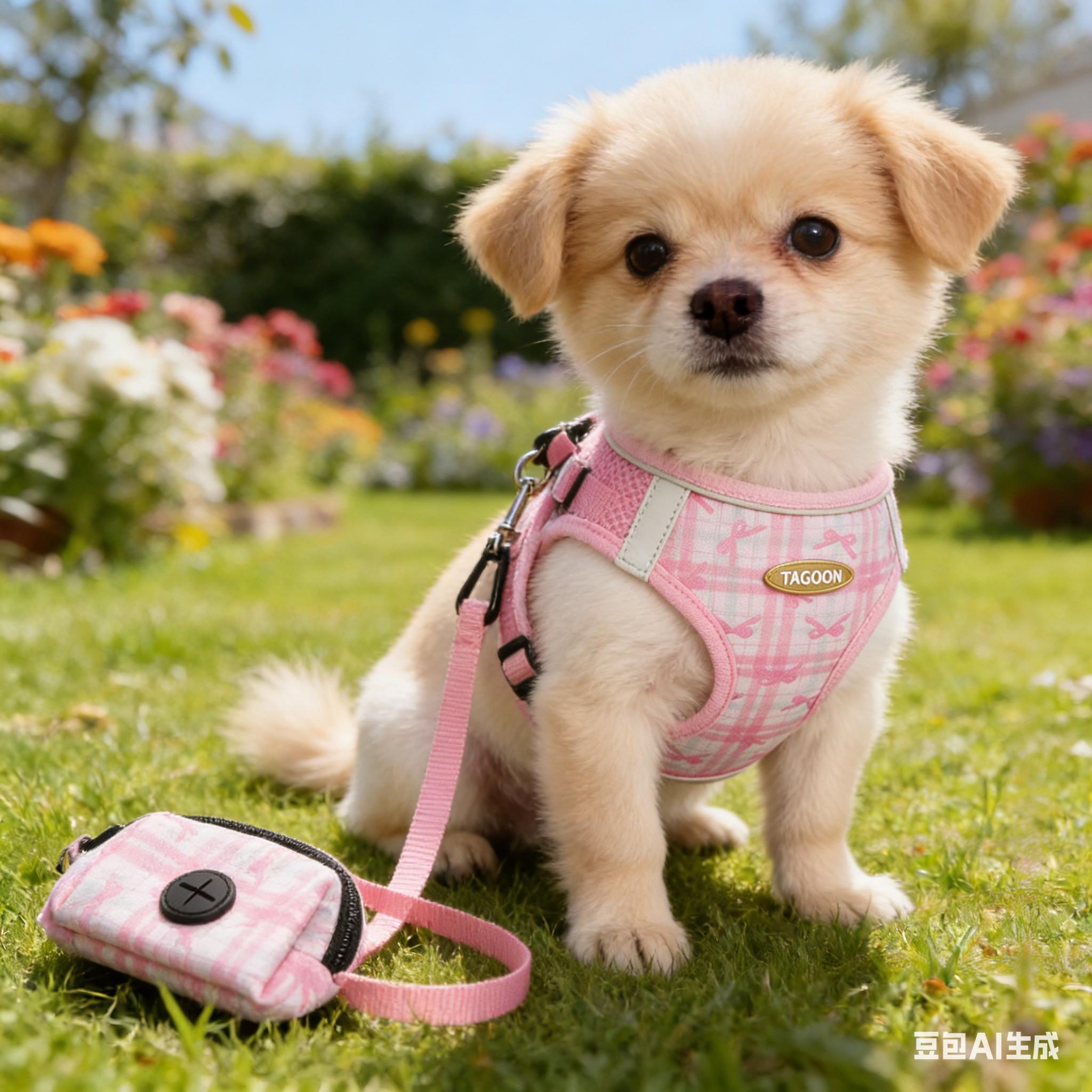 Automatic Retractable Dog Leash for Small Medium Dogs, Breathable Reflective Chest Harness, Adjustable Safety Harness, No Pull Harness, Anti-Pull Night Safety Walking Rope, Harness Leash Set