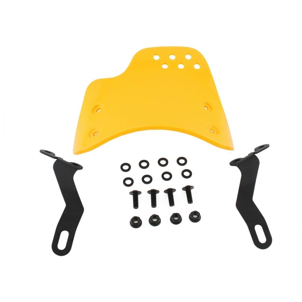 1PC Universal Motorcycle Windshield for Husqvarna Yamaha XSR Royal Enfield Triumph Round Headlight Models UV Resistant Scratch Proof Quick Release Windscreen Cafe Racer Wind Deflector