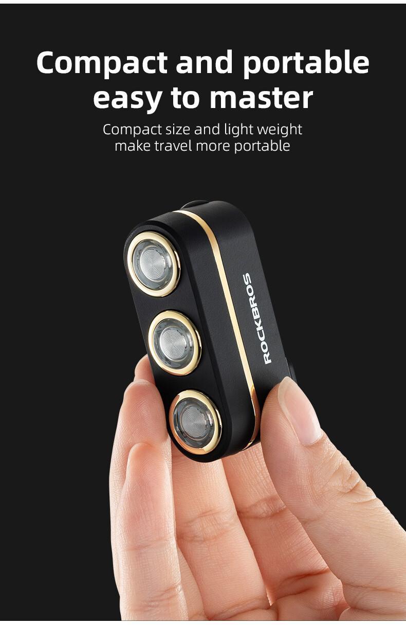 ROCKBROS 3-Color Light Bicycle Taillights Brake Sensor Cycling Rear Light 50H Long Battery Life Vibration Induction MTB Road Bike Night Safety Riding Equipment