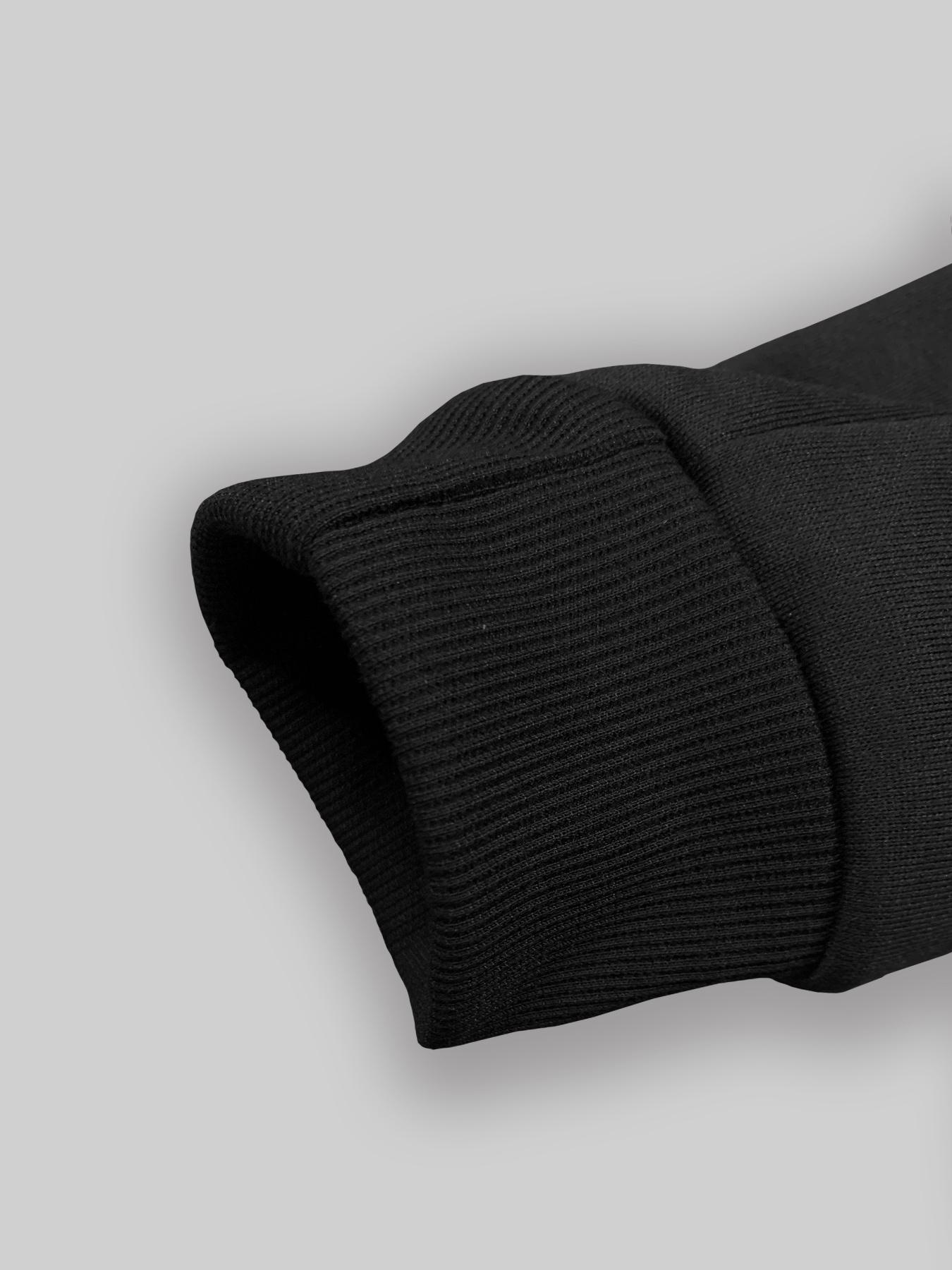 Men's Street Style Knit Hoodie & Pants Set, Letter Print Vintage Sports Slogan, Casual Fitted for Fall Winter, Matching Clothing Set