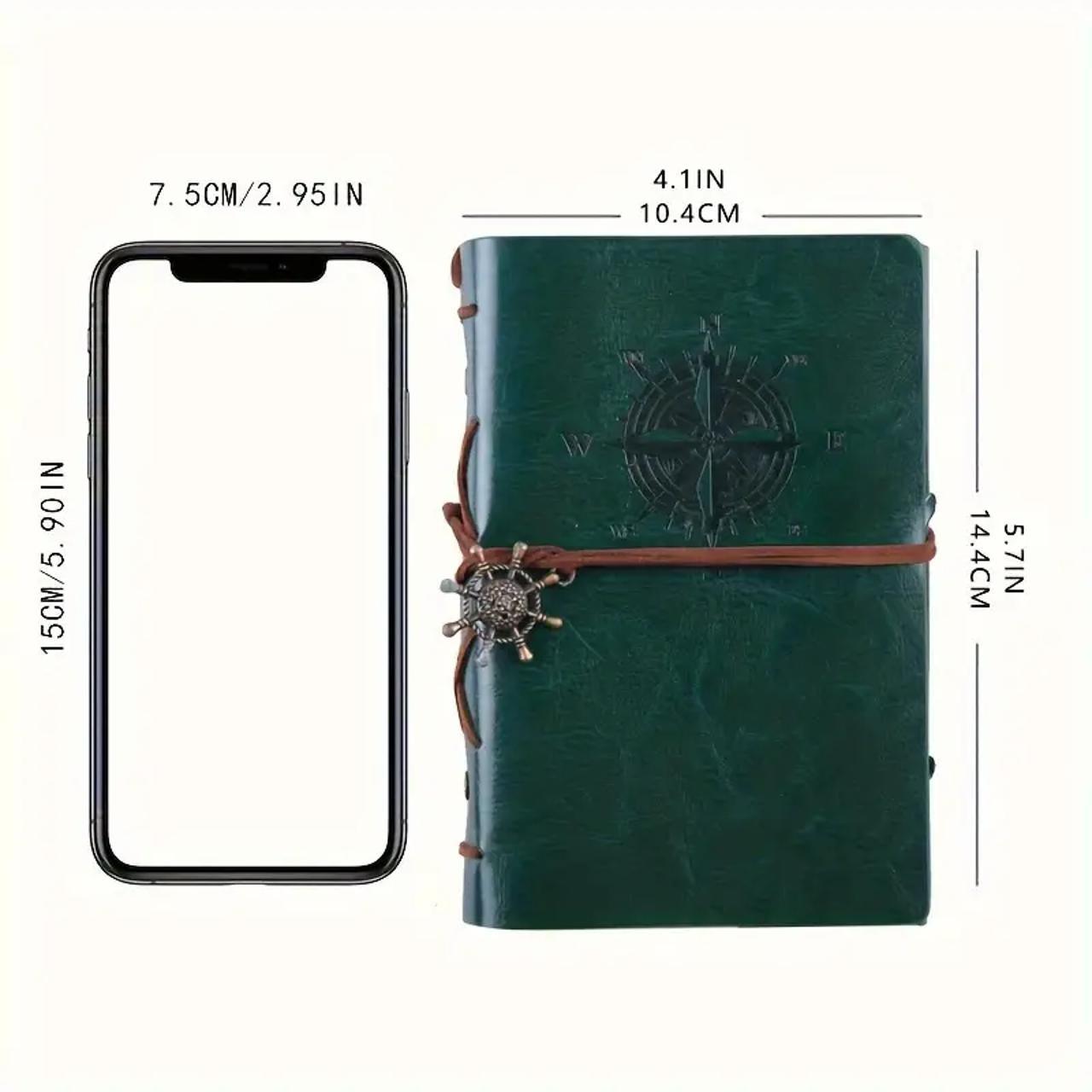 A6 PU Leather Cover Notebook with Pendant, Portable Travel Journal for Students and Office Use, Personalized Loose Leaf School Supplies, Student Essentials