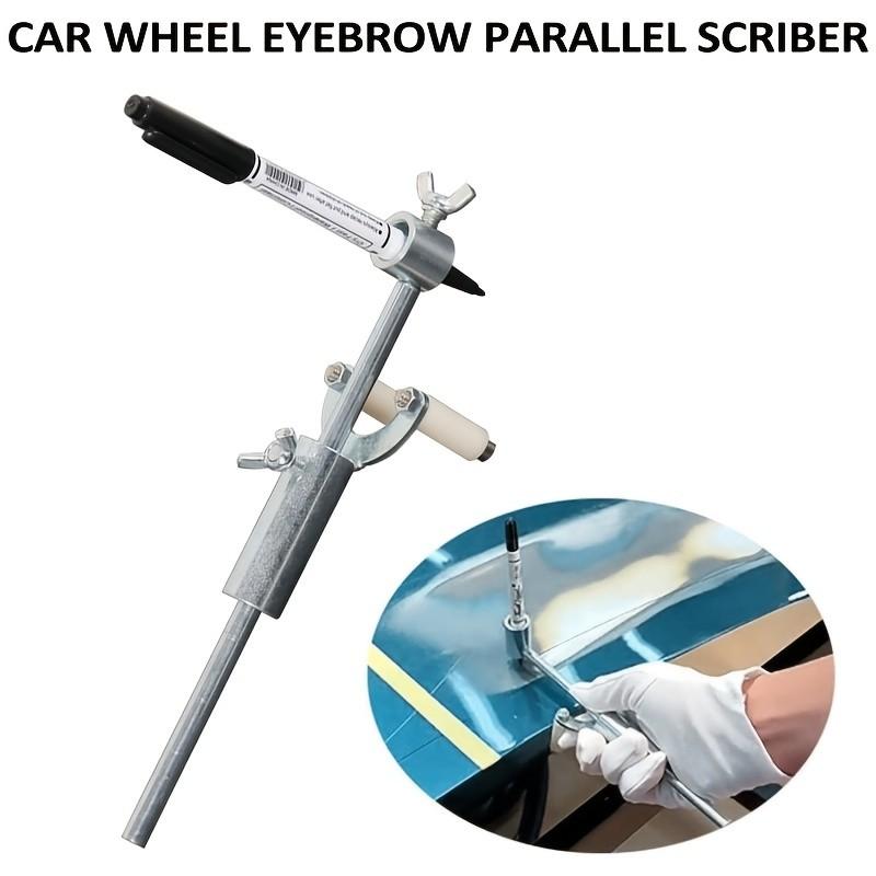 Adjustable Wheel Arch Marking Tool, Professional Body Repair Parallel Line Marker, Portable Wheel Arch Chalk Tool, Car Panel Dent Repair Line Tool, Automotive Wheel Eyebrow Parallel Scriber, Car Repair Tools