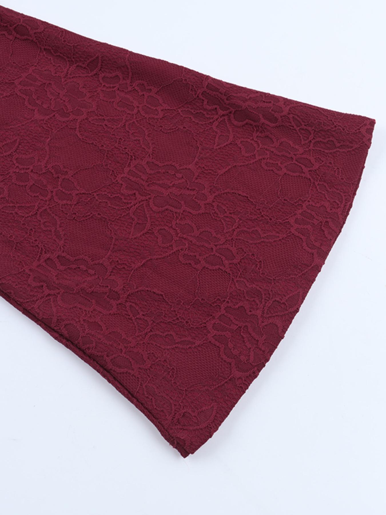 Lace Bow Tie Long Pants, Elegant Chic Women's High Waist Skirt Suit, Office & Party Wear, Comfortable Fit, Stylish Design