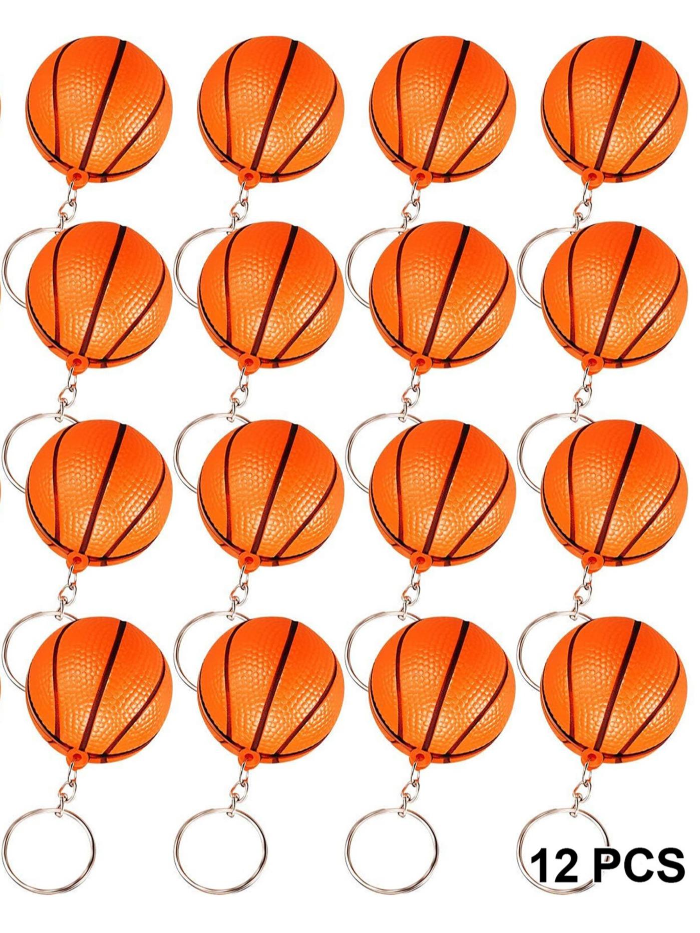12-Pack Basketball Keychains, Men's Keychain Set, Perfect for Party Gifts, School Fairs, Rewards, Party Bags, Gift Fillers