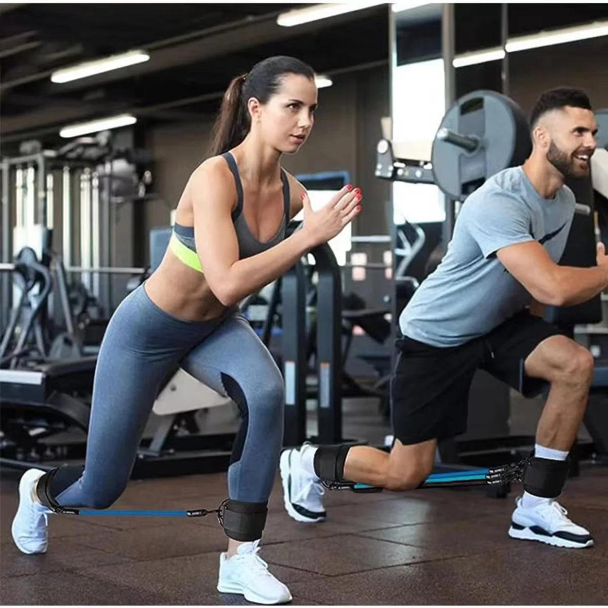3pcs Ankle Resistance Bands Portable for Building Leg Muscles and Lines Home Gym Available Recommended Exercise Yoga Equipment for Men and Women Gymnastics Shoes with Drawstring Bag