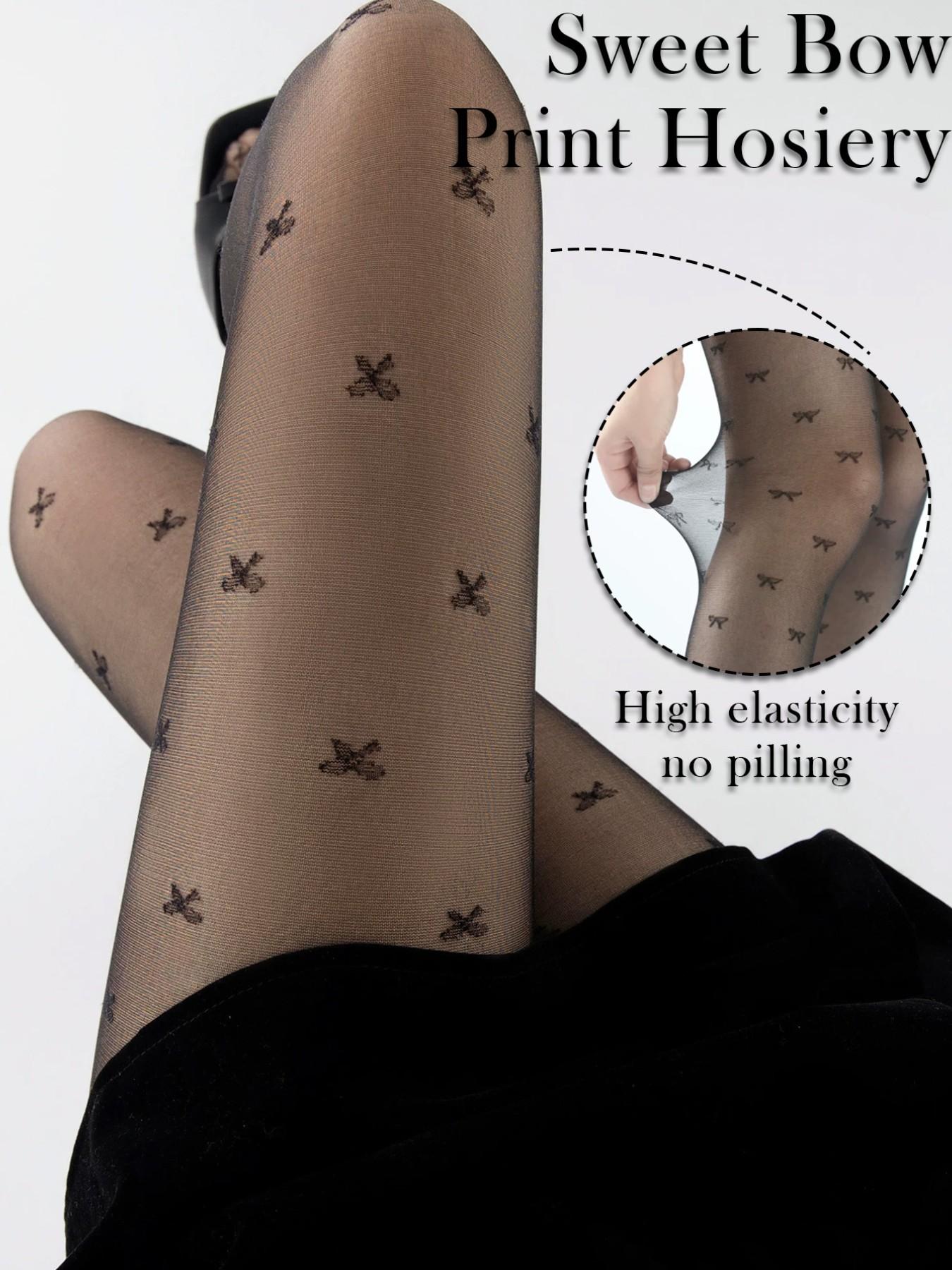 Butterfly Print Pantyhose, High Waist Slimming Sheer Stocking, Y2K Sexy Stretch Thin Pantyhose, Sweet Cool Girl Fashion, All Seasons