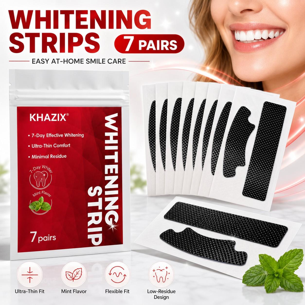 7 Pairs Dental Care Stickers, Gentle Comfort, Easy Home Use, Fresh Smile, Oral Beauty Maintenance, Daily Teeth Care, Oral Hygiene Essentials, Mouth Care