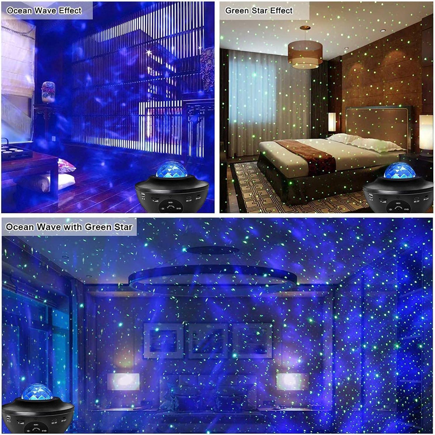 Star Projector, Galaxy Light Projector with Bluetooth Speaker, Multi-Color Dynamic Projection Star Night Light Projector for Kids & Adults' Bedrooms, Aesthetic Room Decor Enhancement, Thanksgiving & Christmas Gift