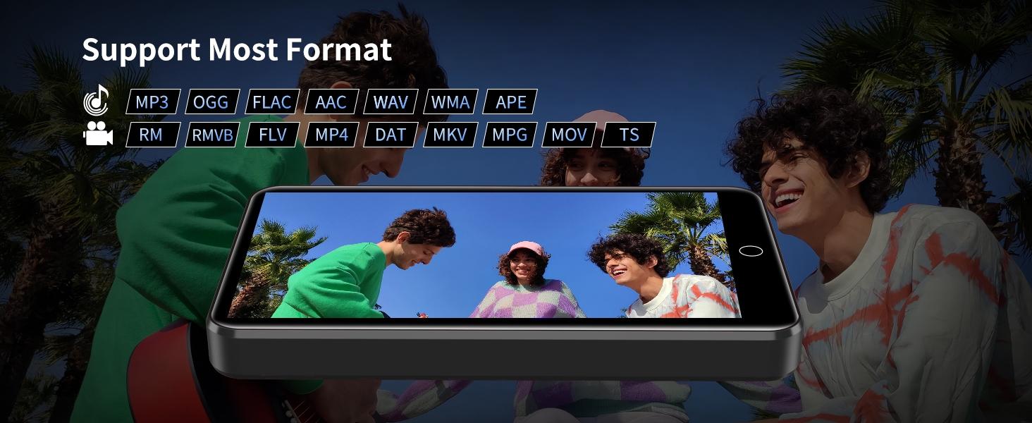 80gb Mp3 Player with Bluetooth-compatible and WiFi, Spotify, Apple Music, Deezer, Audible, 4-Inch Touch Screen Android, Speaker, Fm Radio 80gb Mp3 Player with Bluetooth-compatible and WiFi, Spotify, Apple Music, Deezer, Audible, 4-Inch Touch Screen Android, Speaker, Fm Radio