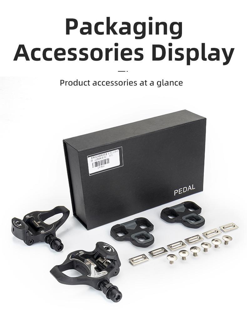 ROCKBROS Road Bike Pedals Lightweight Clipless Bicycle Pedals with Cleats Set Compatible with SPD-SL System