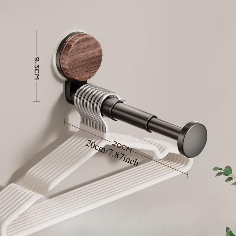 Space-Saving Extendable Clothes Rack, Metal / Indoor Rod, Wall Mounted Drying Machine for Bathroom Balcony Laundry Room
