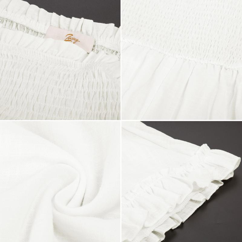 GRACE KARIN Women's Plain Cotton Linen Smocked Short Rompers, Casual Adjustable Spaghetti Strap Wide Leg Short Romper for Summe Ladies Clothes for Daily Wear Womenswear