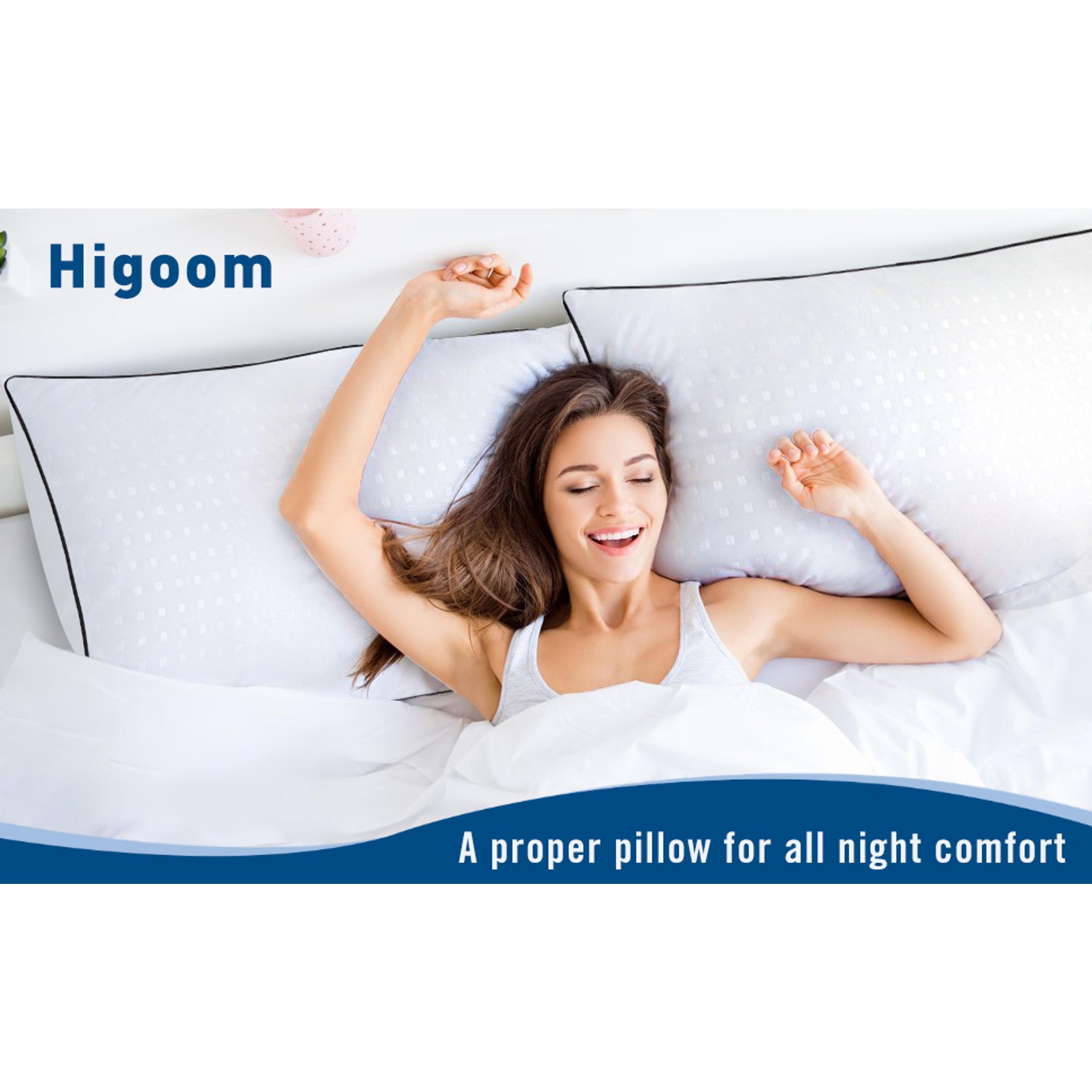 Standard Size Bed Pillows for Sleeping 4 Pack,Luxury Hotel Pillows,Comfortable and Supportive,Machine Washable,Suitable for Stomach,Back and Side Sleepers.