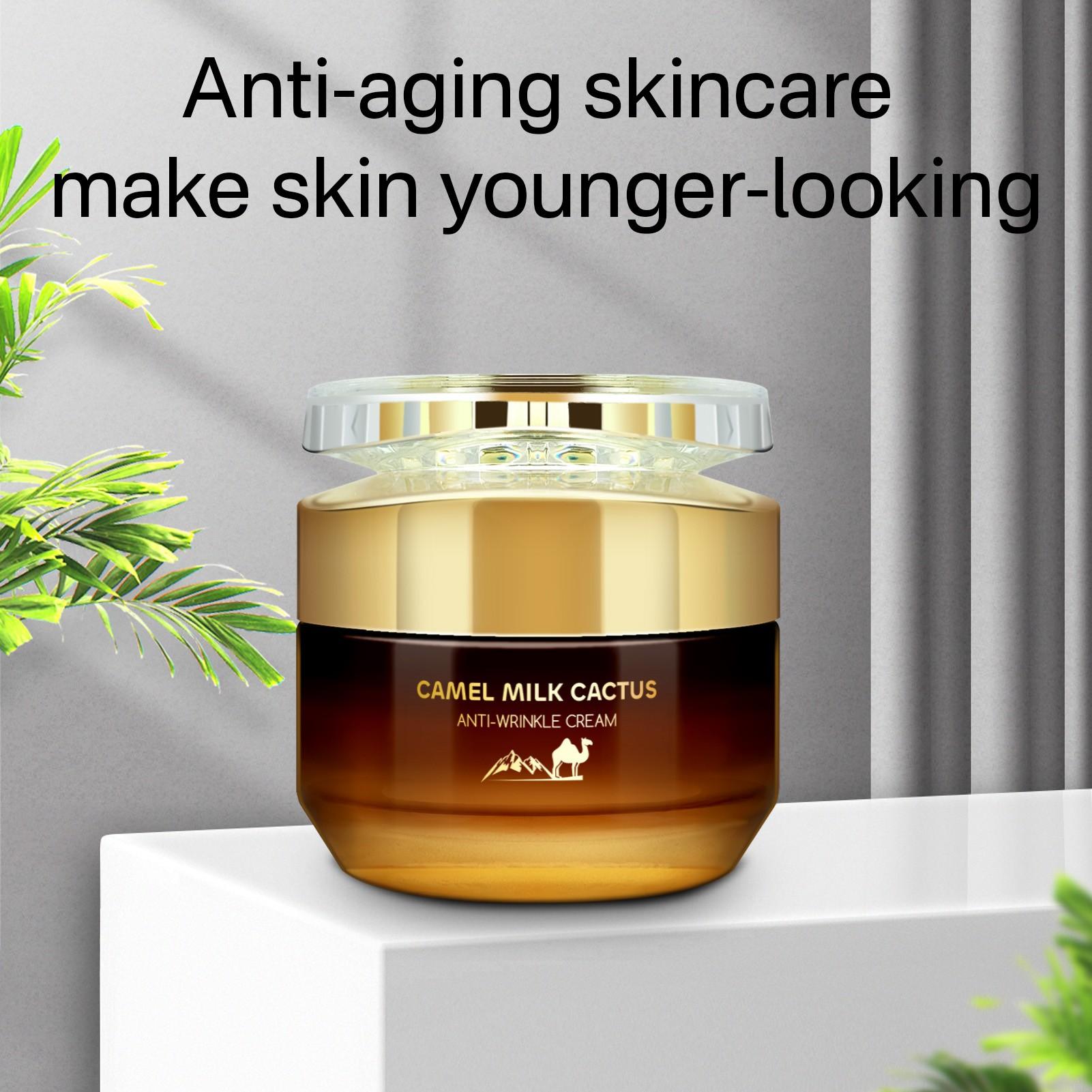 Camel Milk Anti-Wrinkle Balm, Oatmeal & Aloe Vera Essence, Niacinamide & Hyaluronic Acid, Deeply Nourishing, Moisturizing, Evening Care