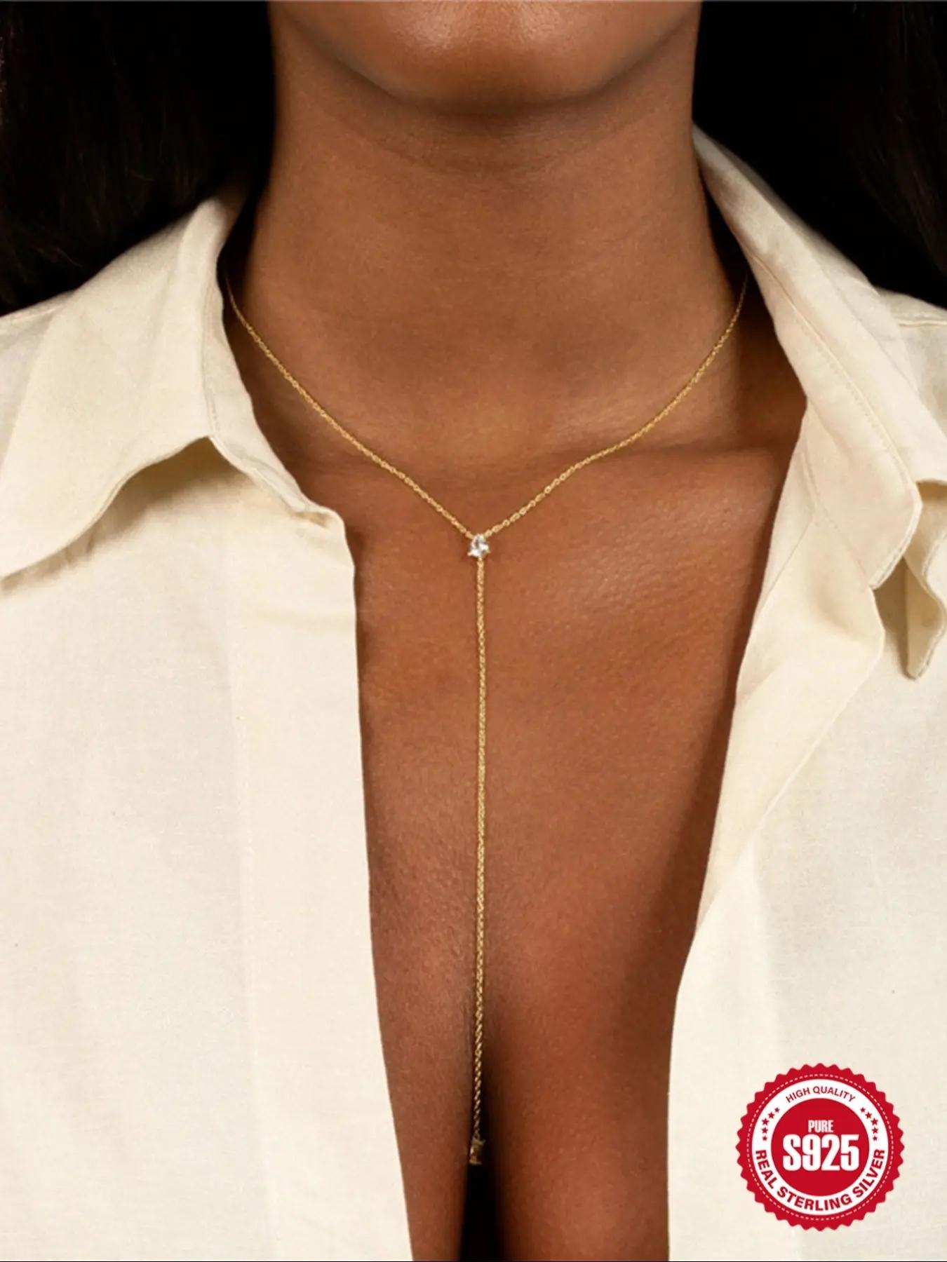 S925 Sterling Silver Fashion Flower Design Artificial Zircon Decor Necklace, Elegant Jewelry for Women for Party, Daily Decor, Trendy All-match & Exquisite Jewelry for Birthday Gift, Cubic Zirconia Pendant