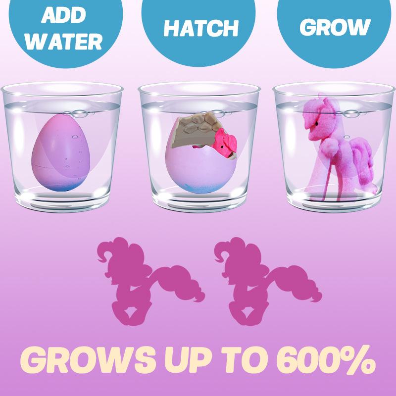 Magic Growing Unicorn Hatching Egg - Just Add Water to Watch it Grow & Hatch! - Rainbow Surprise Toy for Kids - Fun & Educational Science Experiment