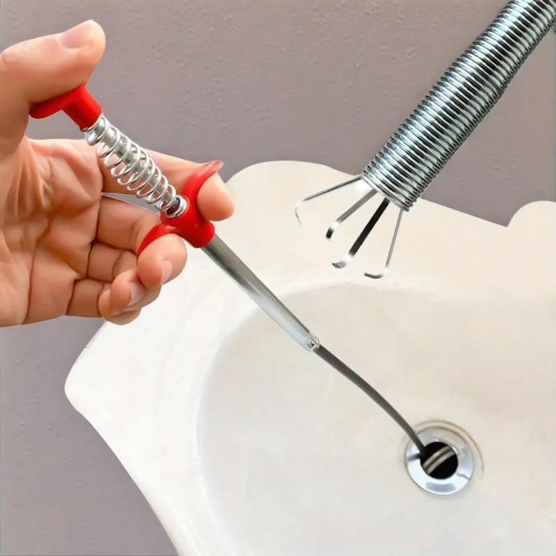 60/160/200cm Spring Pipe Dredging Tools Drain Snake Drain Cleaner Sticks Clog Remover Cleaning Tools Household for Kitchen Sink