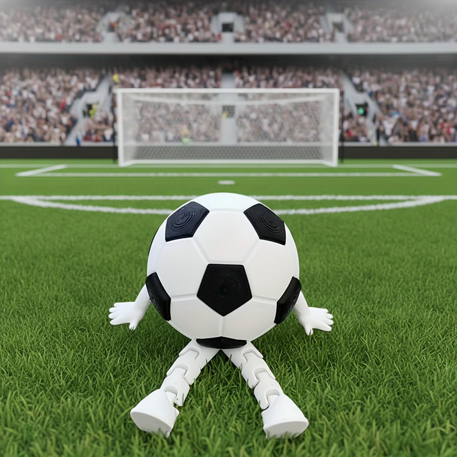 Creative Football Figure Ornament, Movable Joint Desktop Phone Stand, Fan Gift, Home Decor, Unique Soccer Souvenir, Perfect for Fans