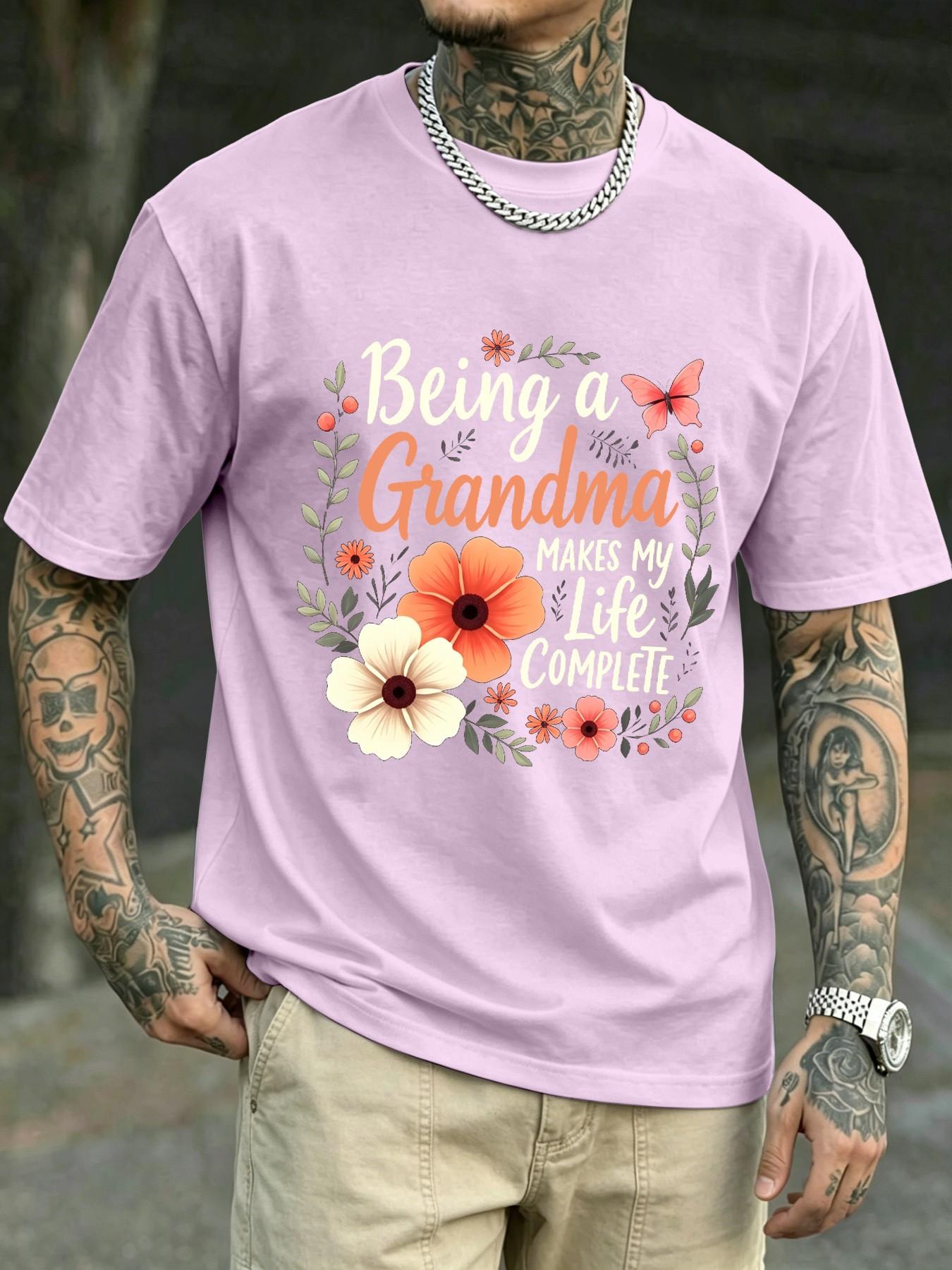 Men's Casual Short Sleeve T-Shirt, Trendy Print Design, Perfect for Friends and Family, Outdoors, Sports, Office Wear