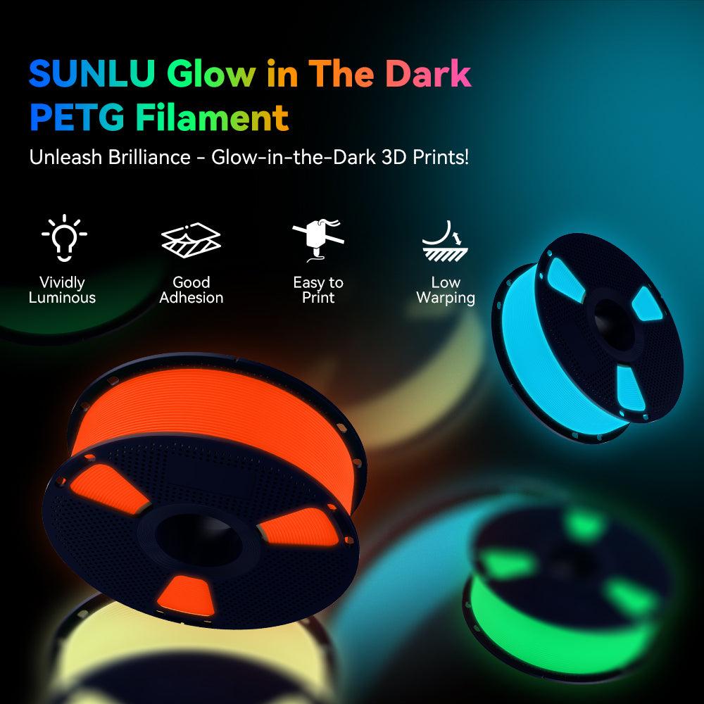 PETG Glow in The Dark (Luminous) SUNLU 3D Printer Filament 1KG