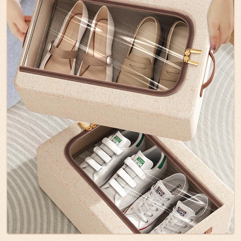 New Stackable Shoe Box with High Lid, Easy Access, Multi-Functional Bed Storage, Perfect for Home Dorm School Use, Organizer Box