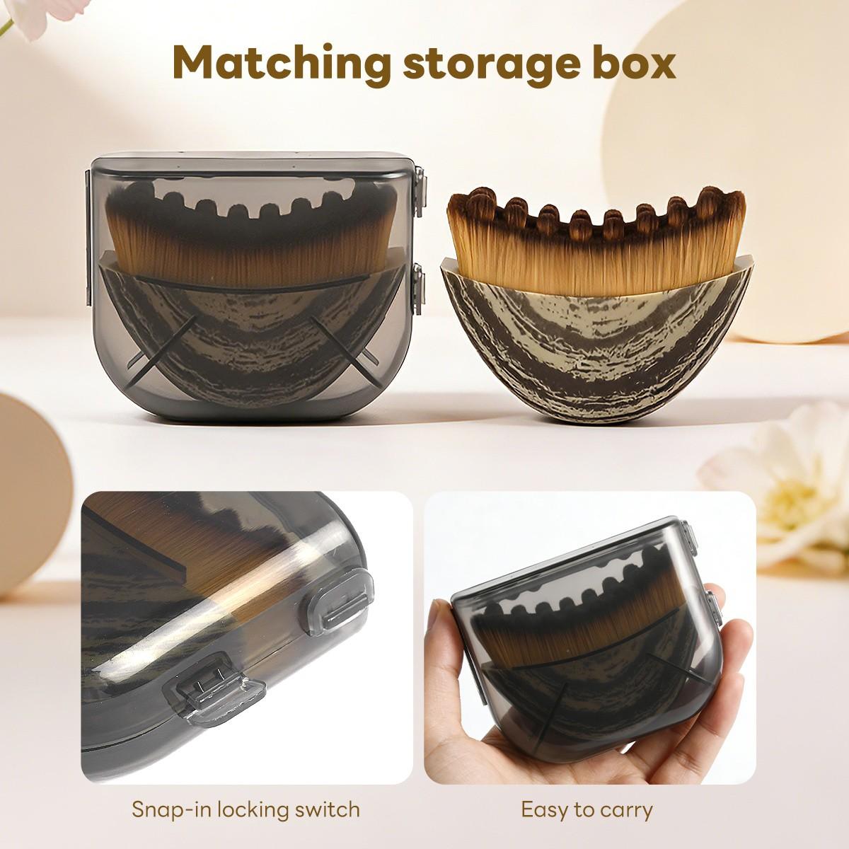 Maange Makeup Brush Set with Storage Box, Lymph Contouring Brushes, Essential Beauty Tools, Perfect for Daily Use