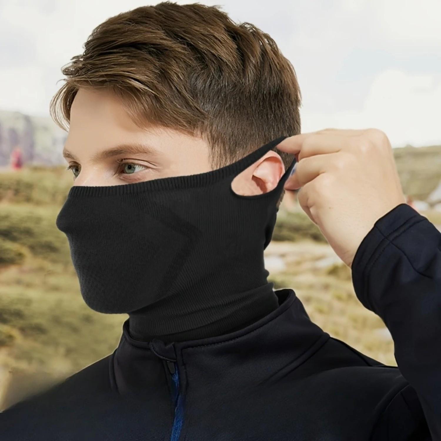 Breathable Windproof Face Mask with Ear Hooks, 2 Styles Outdoor Sports Mask for Running, Hiking, Cycling & Travel, Comfortable Design
