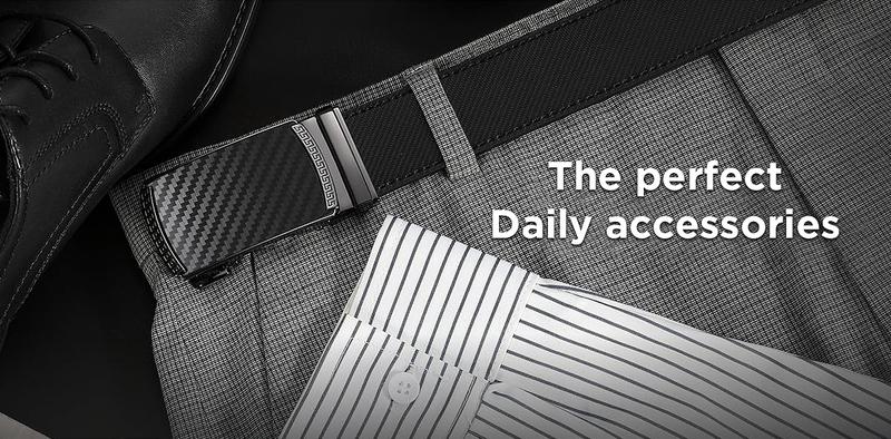 [Can be trimmed]  Mens Belt Leather Ratchet Easy Release Belt For Men Designer Belt Dress and Casual with Adjustable Buckle for Men's Wear Gift Outdoorfun Textured for Birthday Gift/ accessories men/business belt no hole