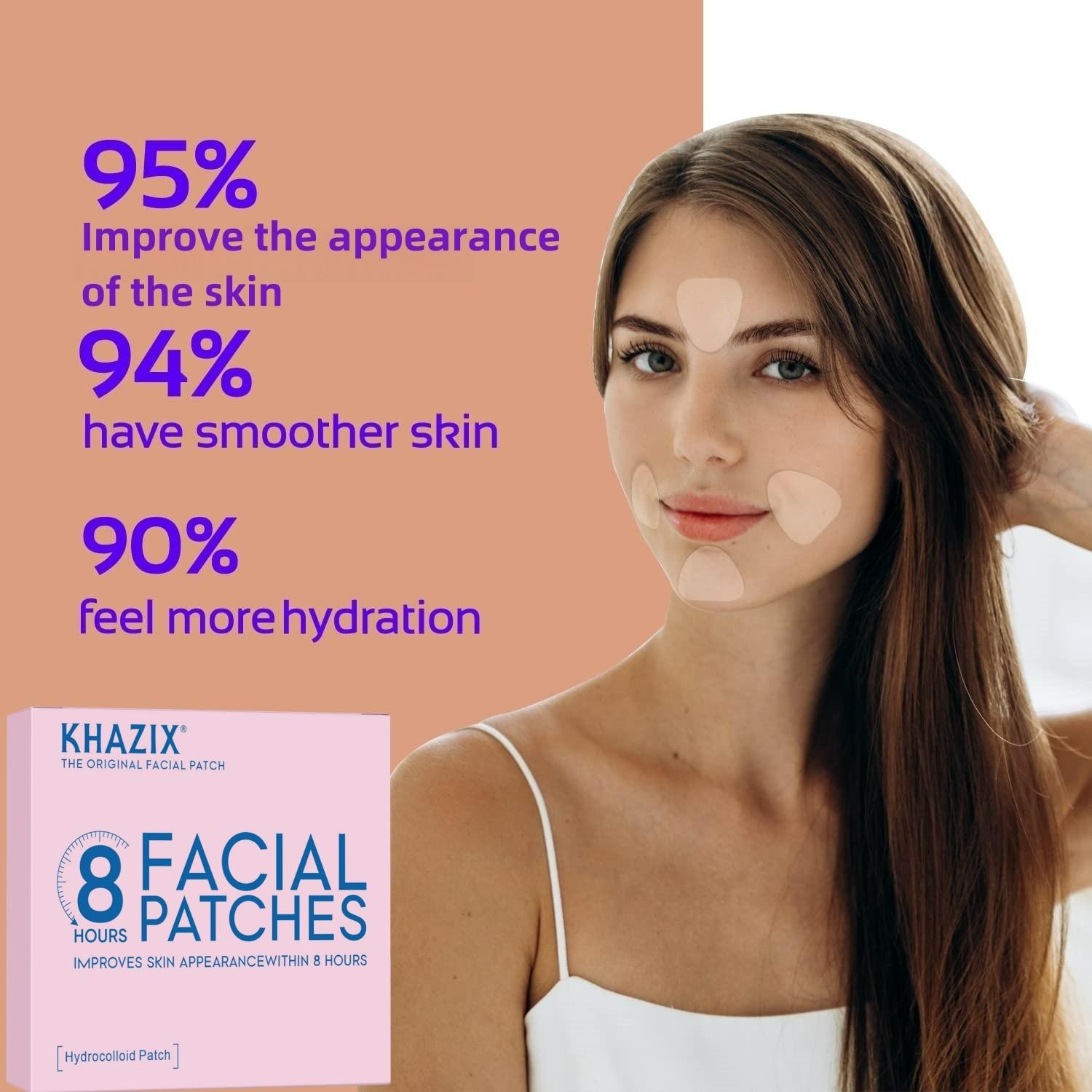 KHAZIX 90/180pcs Multi-Color Triangle Gentle Care Facial Patches,  Single Item, No Alcohol or Aerosol, Made in China