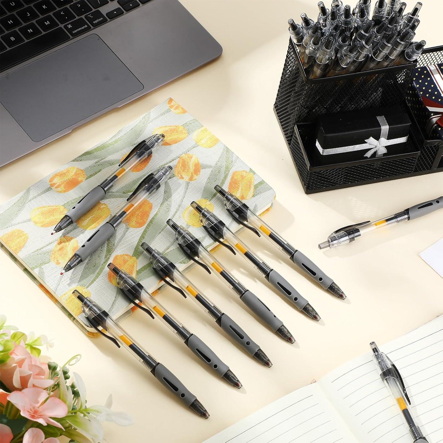 0.5 mm Gel Ink Pen (20 Pcs), Quick-Dry Smooth Writing Gel Pens, Stationery Supplies for Students, School, Home and Office