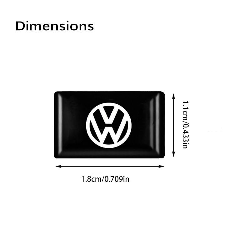 Volkswagen 10Pcs Long/Short Car Styling 3D Epoxy Car Stickers Emblem Badge Decoration Decals For Volkswagen VW GTI Polo Golf 4 5 6 7 Passat B6 B7 Scirocco CC Tiguan Touran Touareg Taigo Jetta Auto Accessories