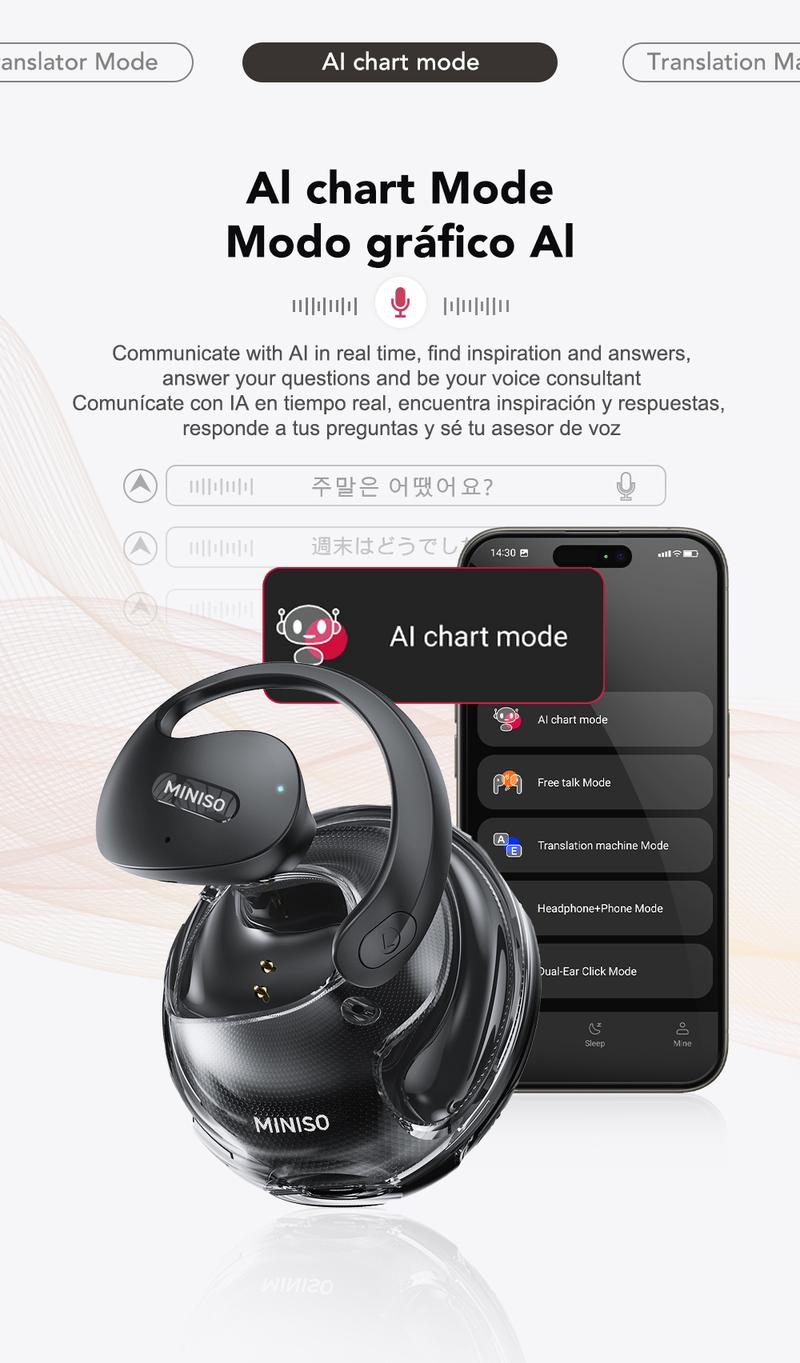 MINISO X15Pro Wireless Headphones Bluetooth 5.4 Sport Earphone Support 135 Languages HIFI Sound Quality