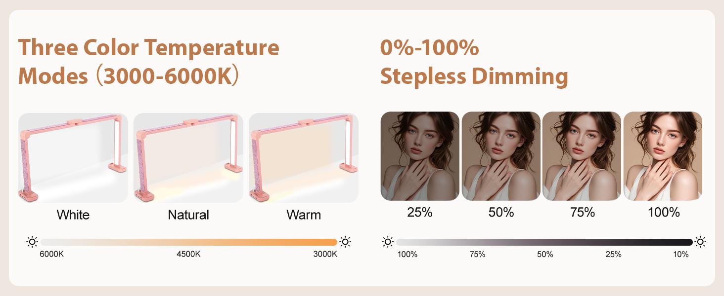 Half Moon Light for Nail Desk with Phone Holder, 34IN Foldable LED Lamp With Diamond, LED Light for Manicure, Eyelash Extension, Tattooing, Skin Management, Color Temperature 3000-6000K