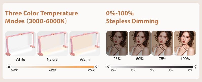 Half Moon Light for Nail Desk with Phone Holder, 34IN Foldable LED Lamp With Diamond, LED Light for Manicure, Eyelash Extension, Tattooing, Skin Management, Color Temperature 3000-6000K