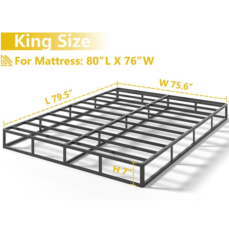 Edenza-Queen Box Spring 9 Inch5 7 9 box spring, Heavy Duty Mattress BoxSpring Foundation, Sturdy Queen Box Springs for Bed with Fabric Cover Set, Easy Assembly, Noise Free fabric cover set