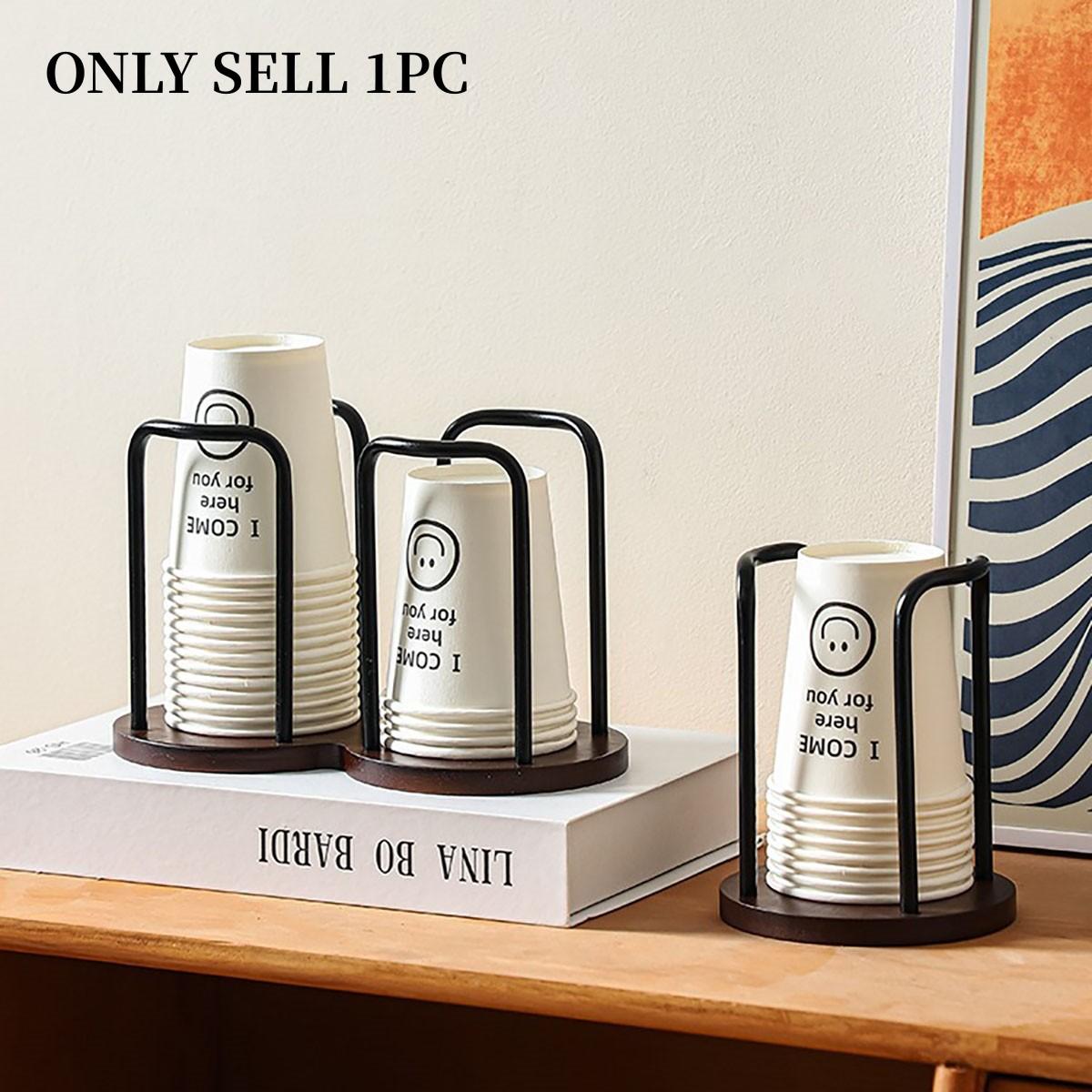 1PC Minimalist Cup Holder, Practical Disposable Cup Rack for Home & Coffee Shop, Multi-Function Dispenser, Storage Organizer for Living Room Table, Dining Bar Counter