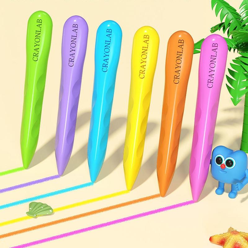 12/24/36 Color Washable Triangle Crayons, Children’s Triangle Hole Crayons, Doodle Crayon Painting Set, Stationery Art Supplies Painting Set, Won’t Get Hands Dirty