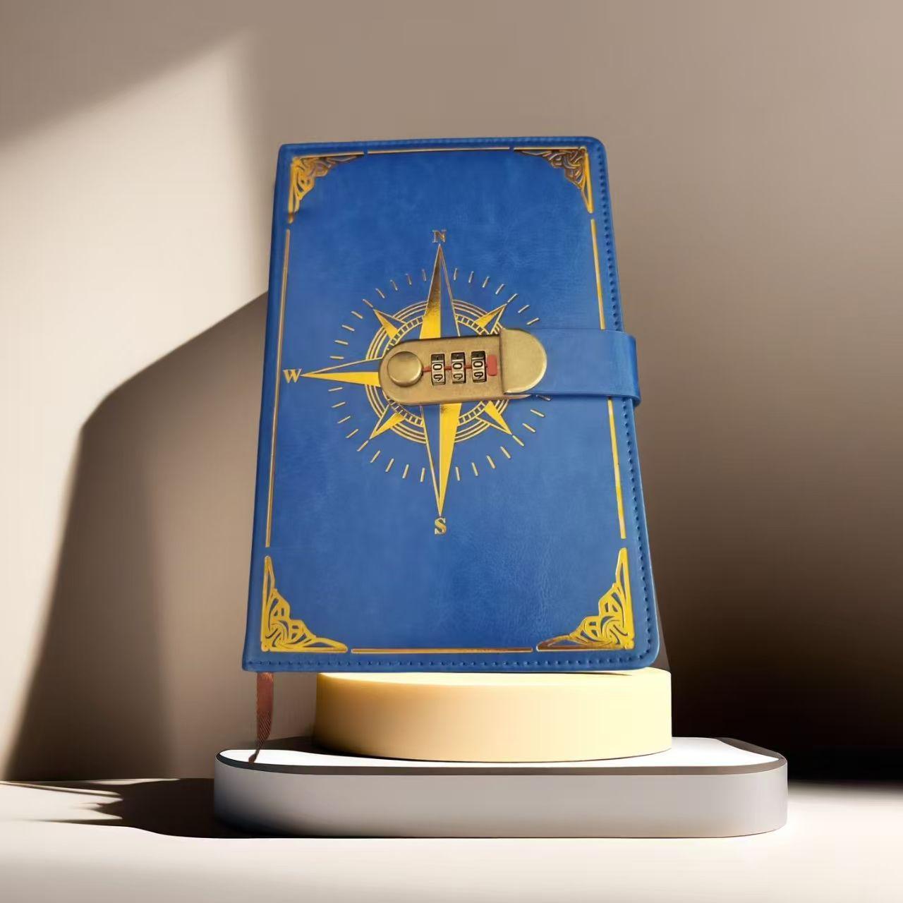 A5 Vintage Lockable Password Notebook, Minimalist Student Creative Journal, Adjustable Password, Privacy Protection, Retro Design