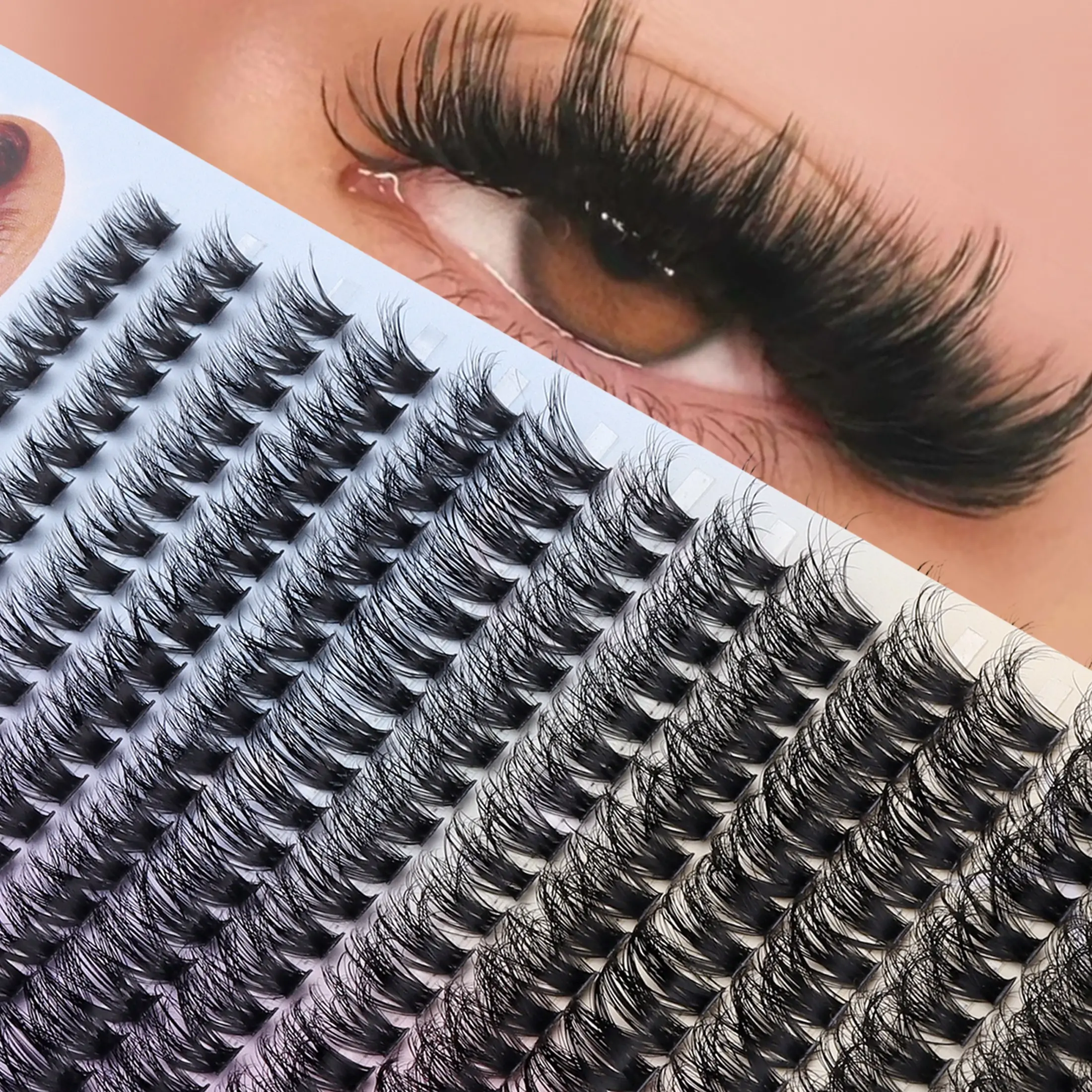 240 D Curl False Lashes, High Volume, Perfect for Beginners, Dense and Full, DIY Friendly, Lightweight Reusable, Soft Natural Look, 3D Eye Makeup