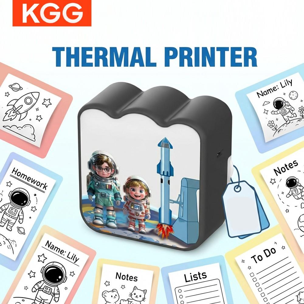 Portable Mini Label Printer for Home and Office, Wireless Bluetooth-compatible Inkless Photo Printing, Ideal Gift for Students and Kids