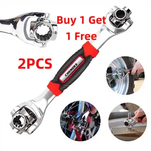 【Buy 1 Get 1 Free 】 52 in 1 Socket Wrench Tool,Universal Wrench with Multifunction 360 Degree Rotating Head,Combination Wrench Set,Spanner Tool for Home and Car Repair.
