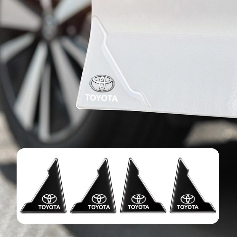 4Pcs Car Door Silicone Buffer Stickers Anticollision Anti Scratch For Toyota 86 Mirai Supra Prado Alphard Crown Vellfire Sequoia Venza Avalon Prius Camry Yaris RAV4 Highlander Sienna Reiz Auris Harrier Fortuner CHR Sticker For Cars