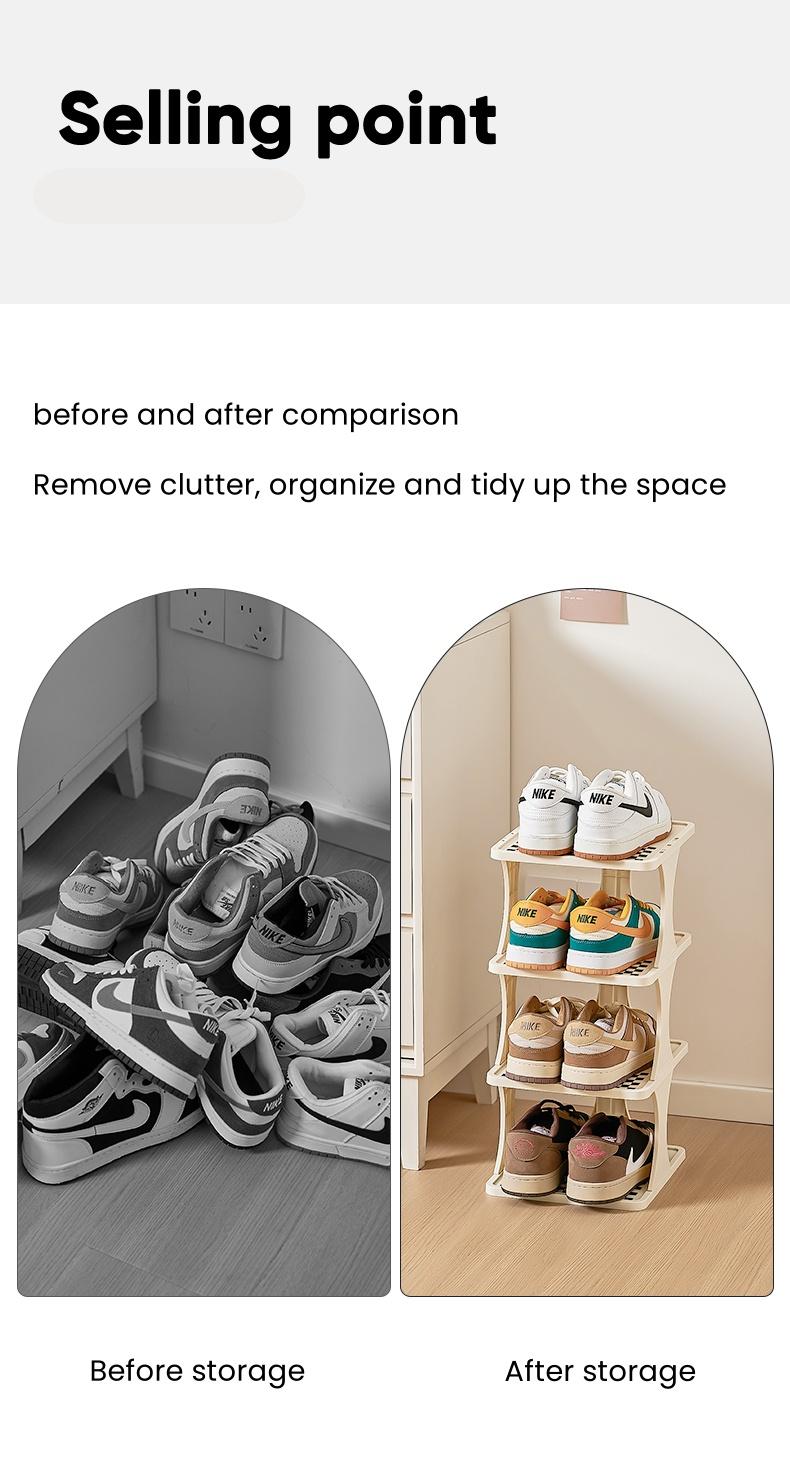Foldable Shoe Rack, Collapsible Shoe Rack, 6/9-Tier Folding Shoe Rack, Shoe Organizer, Collapsible Shoe Storage, Shoe Tower, Corner Shoe Rack, Vertical Shoe Rack