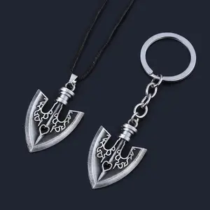 Anime JOJOS BIZARRE ADVENTURE Keychain Kujo Jotaro Arrow Metal Pendant Chain Choker keychain Charm Gifts Cosplay Jewelry